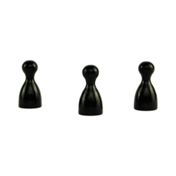 Halmakegel.com Halmakegel - Pöppel - Holz - schwarz - 24 x 12 mm 241280