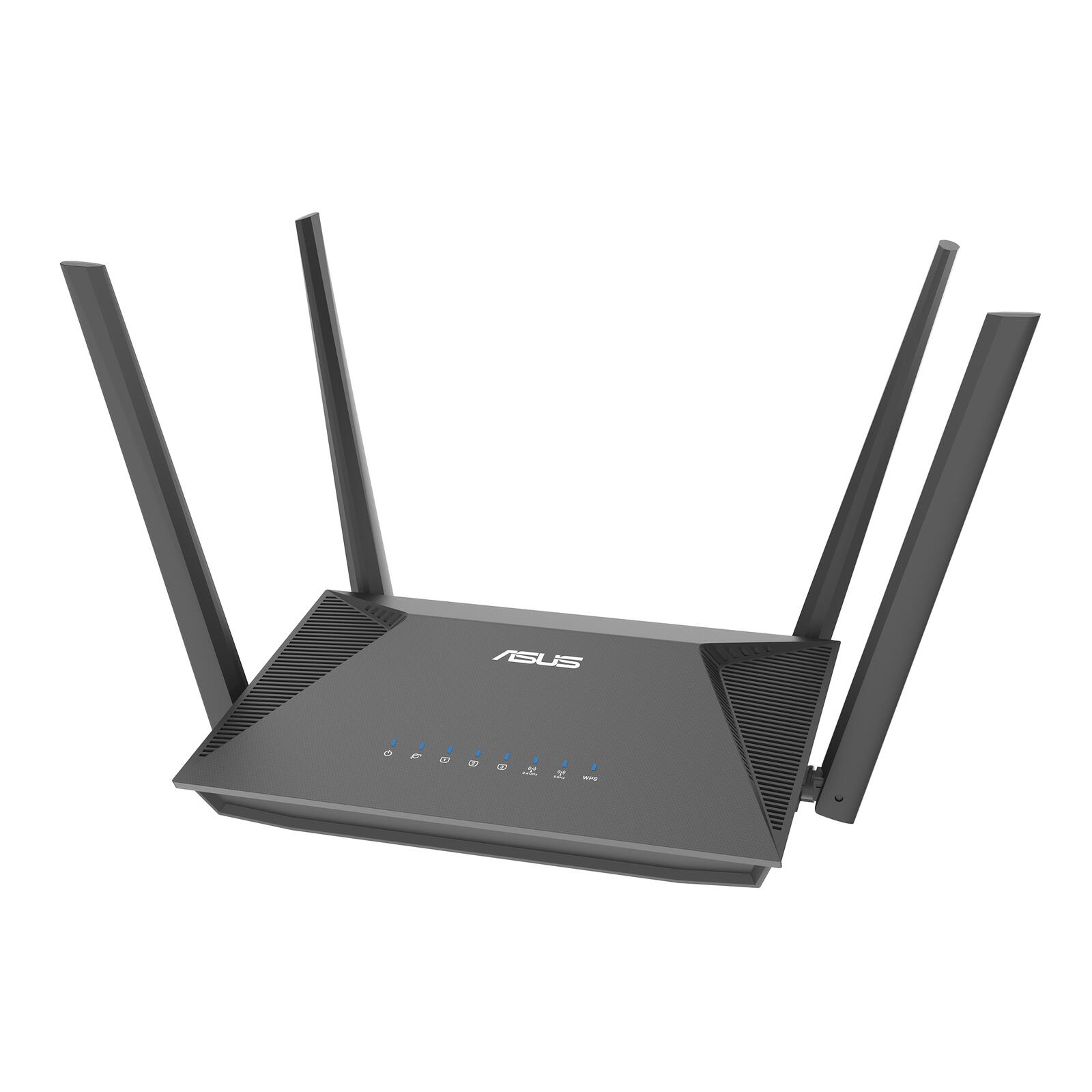 ASUS RT-AX52 AX1800 AiMesh kombinierbarer Router (WiFi 6, 1800 Mbit/s, Instant Guard, integriertes VPN, WPA3) 90IG08T0-MO3H00