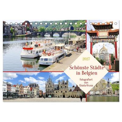 Schönste Städte in Belgien (Tischkalender 2027 DIN A5 quer), CALVENDO Monatskalender