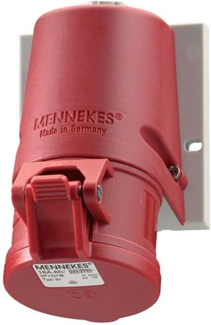 Mennekes Wanddose TwinCONTACT 16A,4p,6h,400V,IP44 1343)