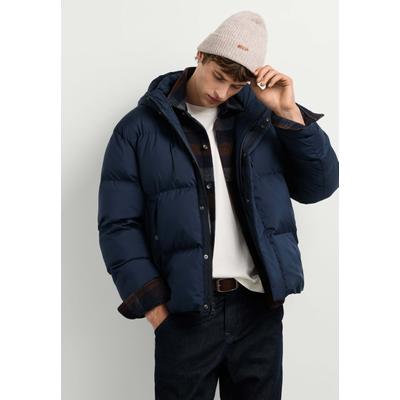 Wintermantel PEPE JEANS "Wintermantel THICK PUFFER JACKET", Herren, Gr. L, blau (dulwich blau), 100% Polyester, Mäntel Wintermantel