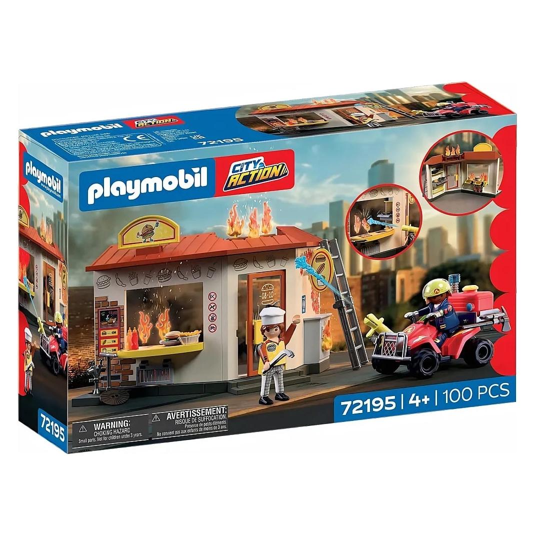 Playmobil Feuerwehr-Quad mit Burger-Bude (72195)