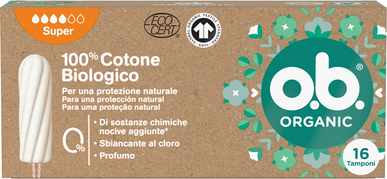 O.B. Cotone Biologico Tampons Organic Super 16 un