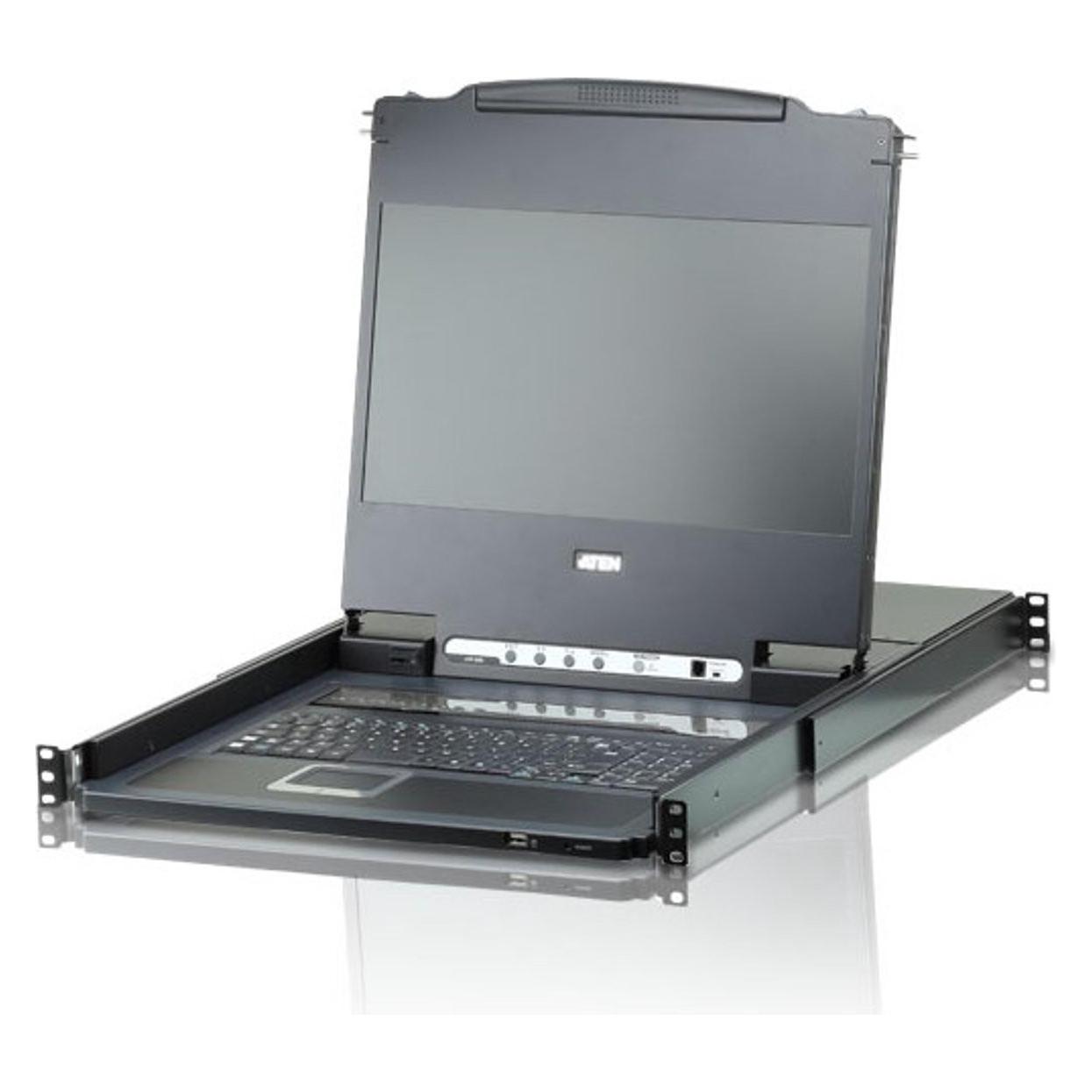 Aten CL6708MW IT Single Rail KVM-Switch 8-Port 17,3"-LCD (USB DVI) IT-Layout (CL6708MW IT)
