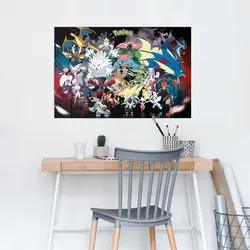 Poster REINDERS "Poster Pokemon", bunt (farbe bild(er): mehrfarbig), B:91,5cm H:61cm, Papier, Bilder, Poster