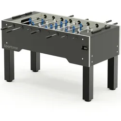 Sportime Tischkicker "Dragon Steel", Blue Guardian vs. White Dragon, Spielfeld Grau, Platinum Grey