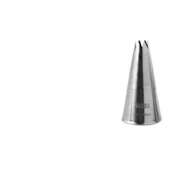 Piazza Edelstahl-Dekorierdüse, Sternloch, 6 mm, 2er-Set