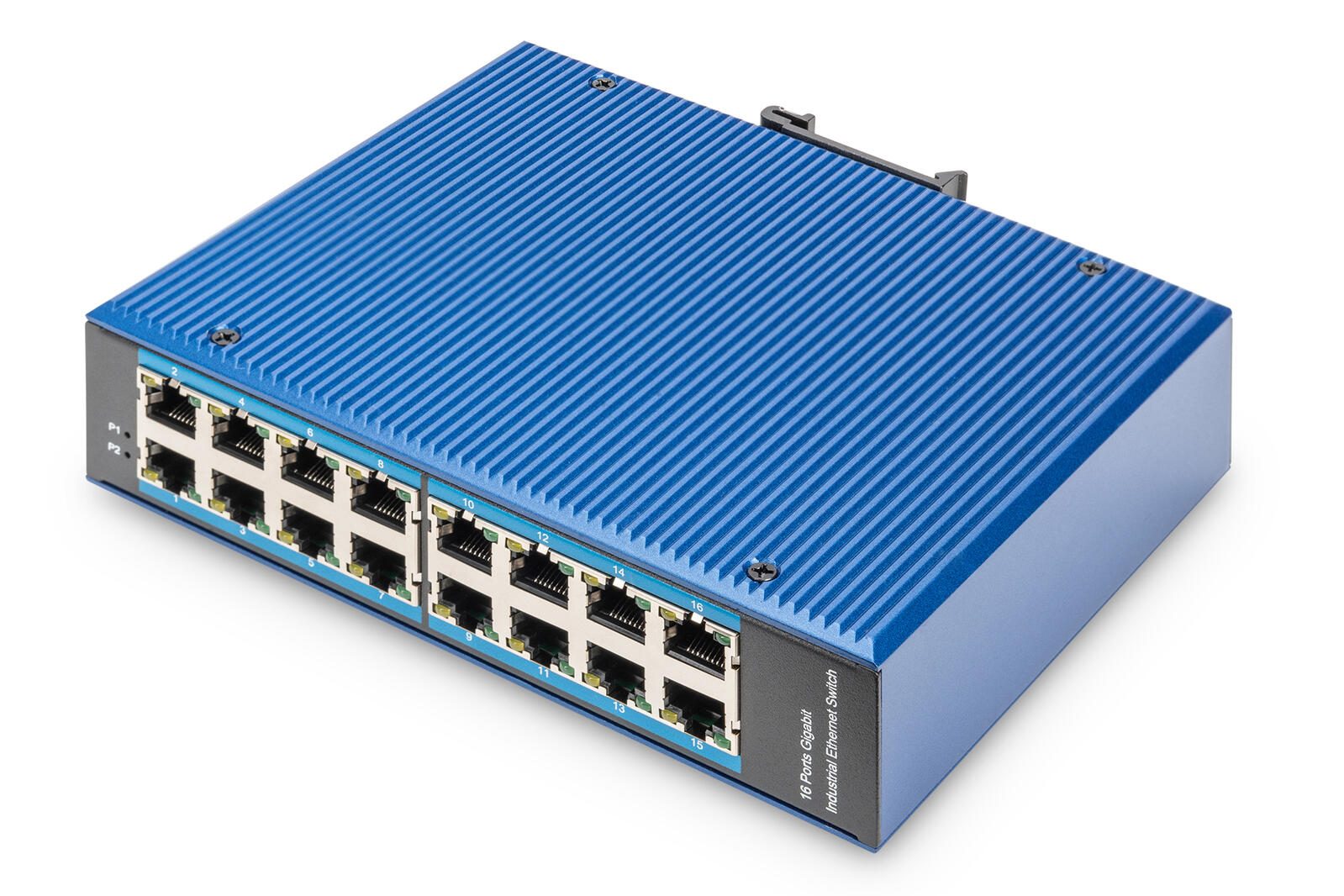 Digitus 16 Port Gigabit Ethernet Netzwerk Switch, Industrial, Unmanaged DN-651129
