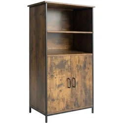 Relaxdays, Regal, Schrank Metall 124x60x35cm (60 x 35 x 124.50 cm)