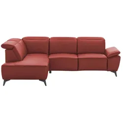 Primo Ecksofa  Belfast ¦ rot ¦ Maße (cm): B: 260 H: 100 T: 203.0