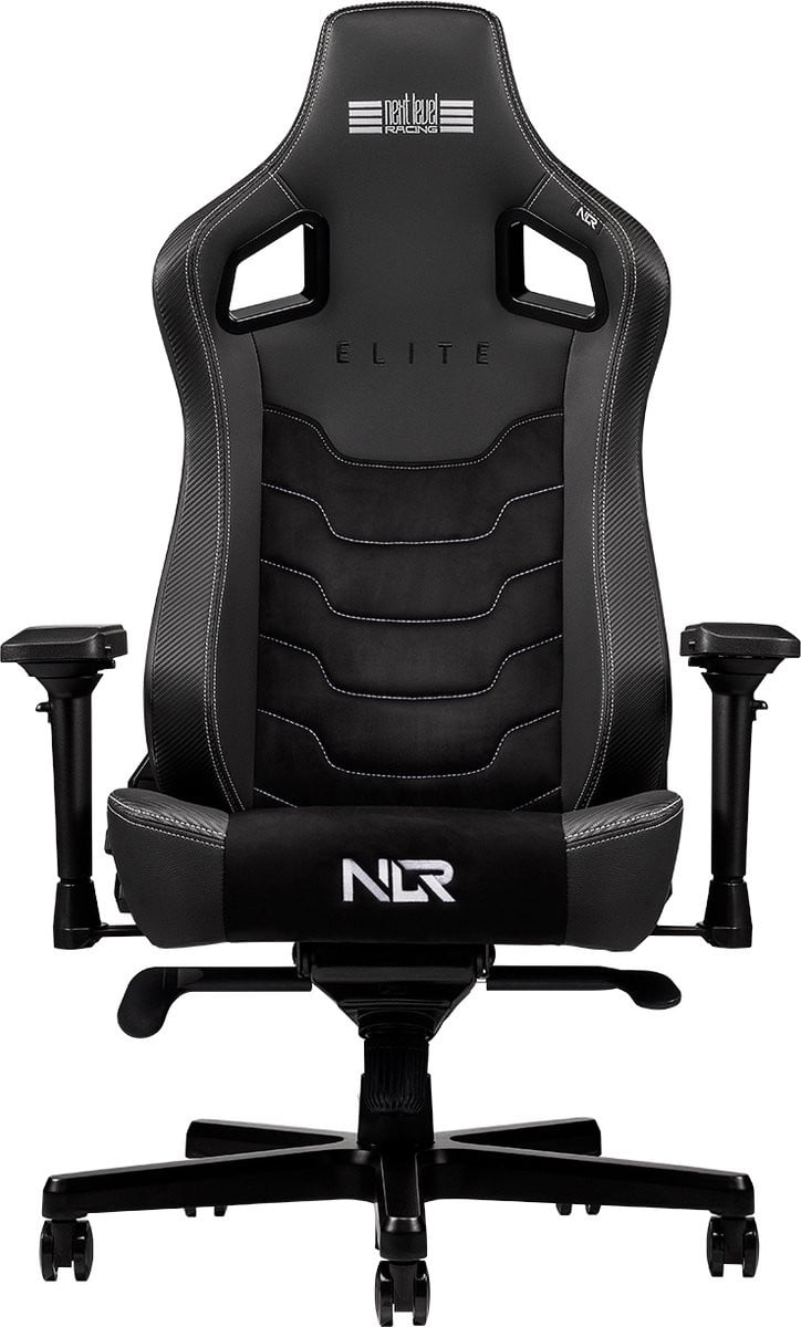 Next Level Racing Elite Gamestoel - Leer & Suède Editie - Zwart