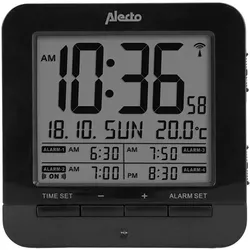 Alecto, Wecker, AK-20 Digitaler Wecker mit Thermometer (Schwarz)