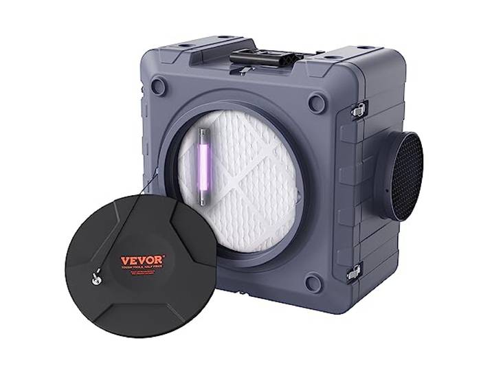 VEVOR Épurateur d'air avec filtration en 3 étapes\, machine à air négatif empilable 800 CFM\, filtre à air avec MERV10\, carbone\, H13 HEPA\, filtration d'air pour usage domestique\, industriel\, commercial