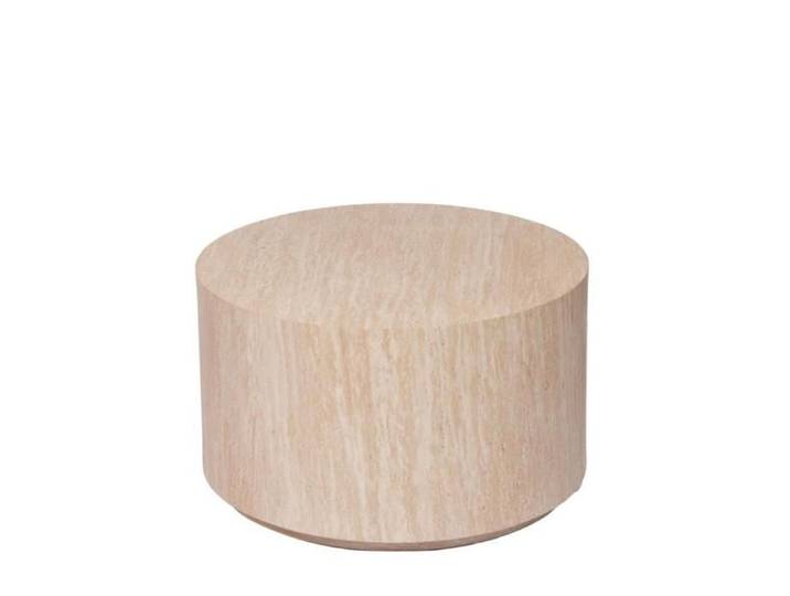 Table basse ronde effet travertin Ø60 cm Rod - Amadeus