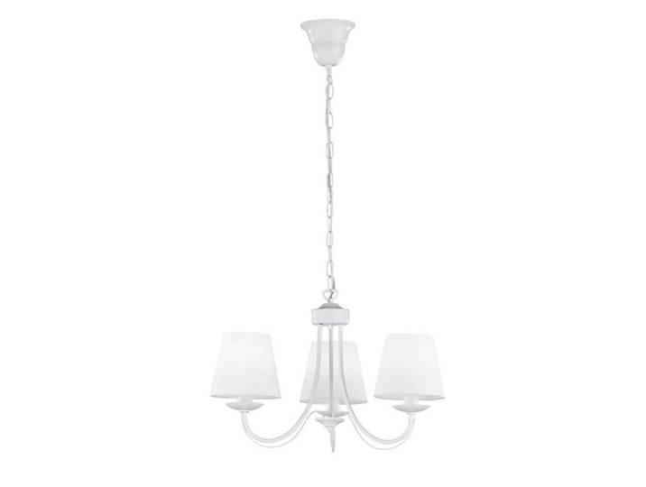 Trio Leuchten Kronleuchter, Weiss, Metall, Textil, 52x150x52 cm, Lampen & Leuchten, Innenbeleuchtung, Kronleuchter