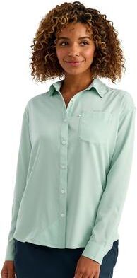 HUK Women's Tidepoint Oversized Shirt (Size XXL) Heron Blue, Polyester