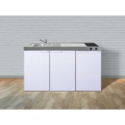 Stengel Küchen Kitchenline MK 150 weiß - Glaskeramikkochfeld rechts