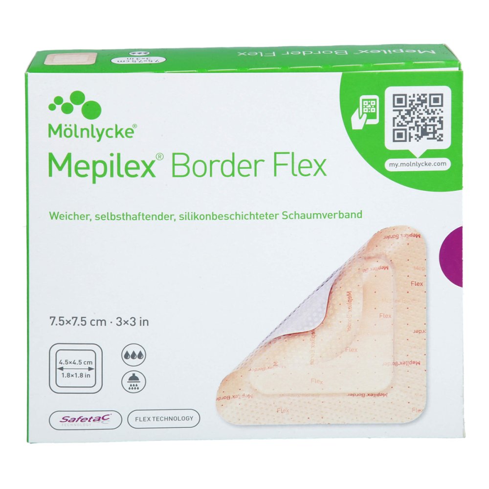 Acti Medi GmbH Mepilex Border Flex Schaumverb.haft.7,5x7,5 Cm 17832495