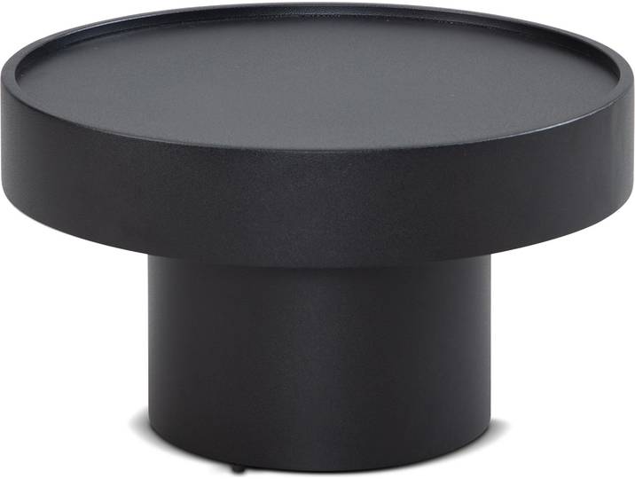 Wohnling Couchtisch Rund Metall Schwarz 60x60x36cm Modern Design Wohnzimmer