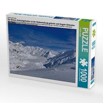 CALVENDO Puzzle Ein Motiv aus dem Kalender Der Grosse Aletschgletscher ist der flächenmässig grösste und längste Gletscher der Alpen. 1000 Teile