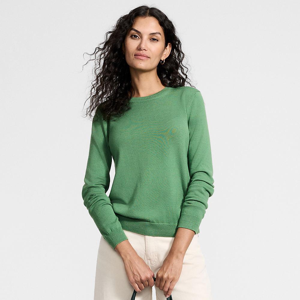 Merino-Pullover für Damen in Petite-Größe, Damen, size: petite, Grün, Wolle, by Lands' End