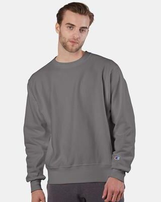 Champion S1049 Reverse Weave Crewneck Sweatshirt in Stone Grey size Small S149
