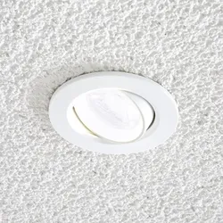 EVN LED Decken-Einbaustrahler mit universalweißem Licht  rund weiß IP20 7W 4000K EinbauØ68