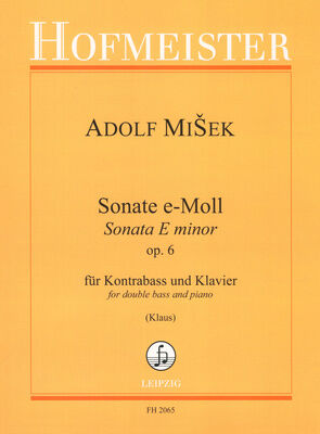 Friedrich Hofmeister Verlag Mišek Sonate op. 6 Kontrabass
