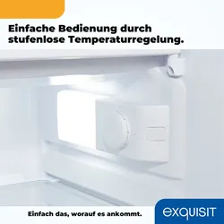 Exquisit Kühlschrank KS16-4-HE-040E inoxlook | 109 l Nutzinhalt | Edelstahloptik