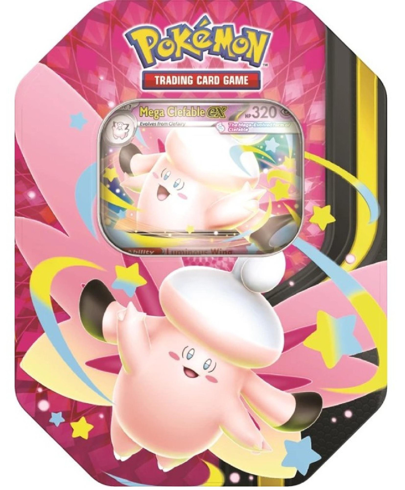 Pokemon Mega Moonlit Tins Mega Clefable ex Tin van The Pokemon Company