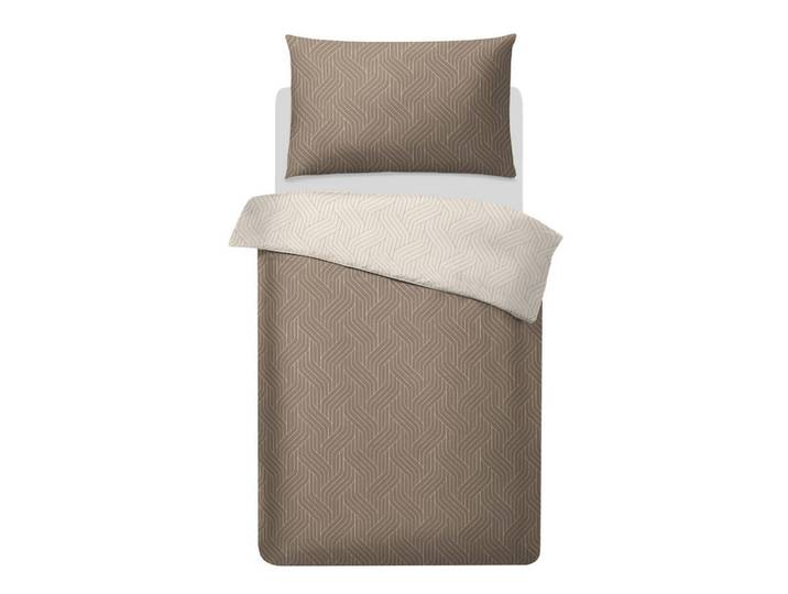 Ambiente Bettwäscheset, Cappuccino, Textil, Graphik, 160x210 cm, Heimtextilien, Bettwäsche, Bettwäsche, Satin Bettwäsche