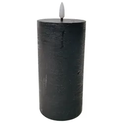 Kerze mit LED Mandy in Schwarz
