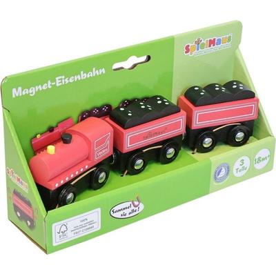 SpielMaus Holz Magnet Eisenbahn, 3-teilig