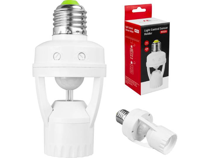 Maclean MCE24 - Lampfitting met bewegings- en schemersensor - 360°
