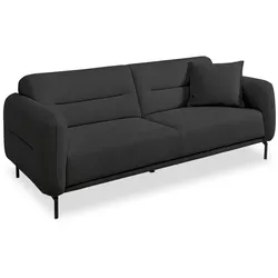 BOOOM Sofa Nova Stoff Graphite 3-Sitzer