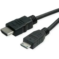 ROLINE GREEN HDMI High Speed Kabel mit Ethernet, HDMI ST - Mini HDMI ST, 2 m