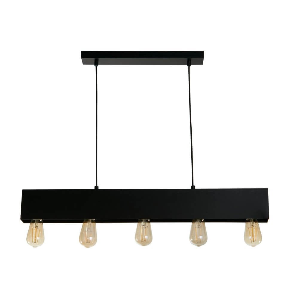 Searchlight Piano Hanglamp 5-lichts - Zwart