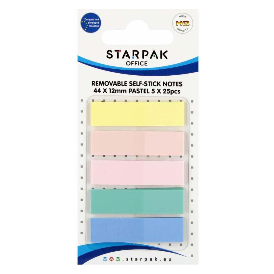 Starpak Haftnotizen 44x12mm, 5 Pastellfarben (44 x 12 mm) (47610971)