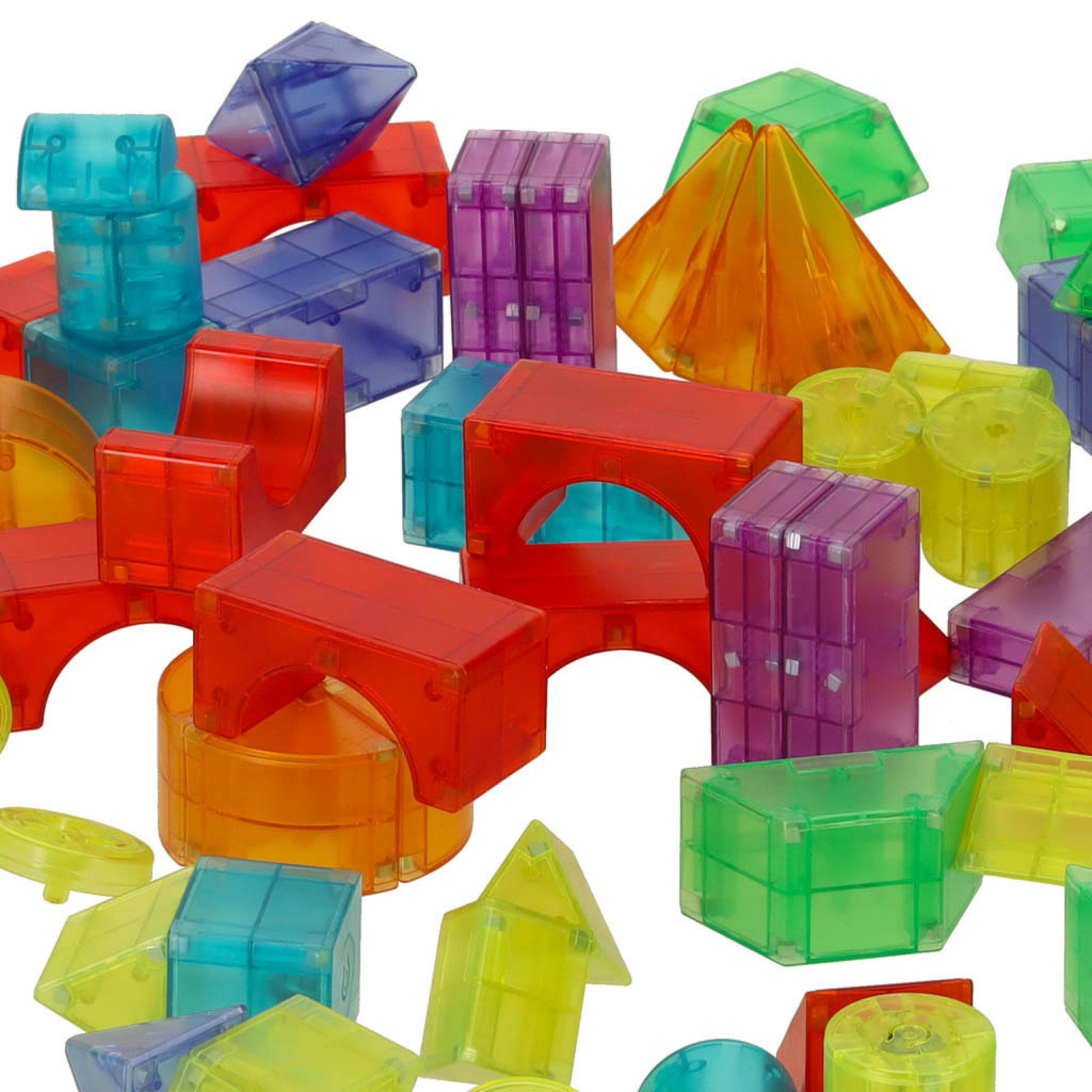 Ikonka 3D-constructie magnetische blokken met gloeiend effect, 32 stuks