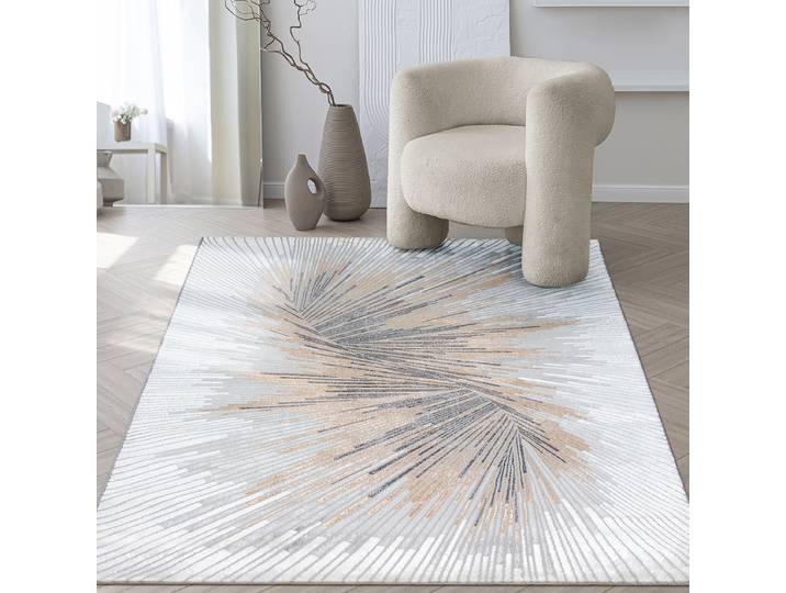 Teppich THE CARPET Mila , grau, B:240cm H:8mm L:340cm, Polyester, Teppiche, Teppich, moderner Wohnzimmer Teppich elegant glänzender Flor