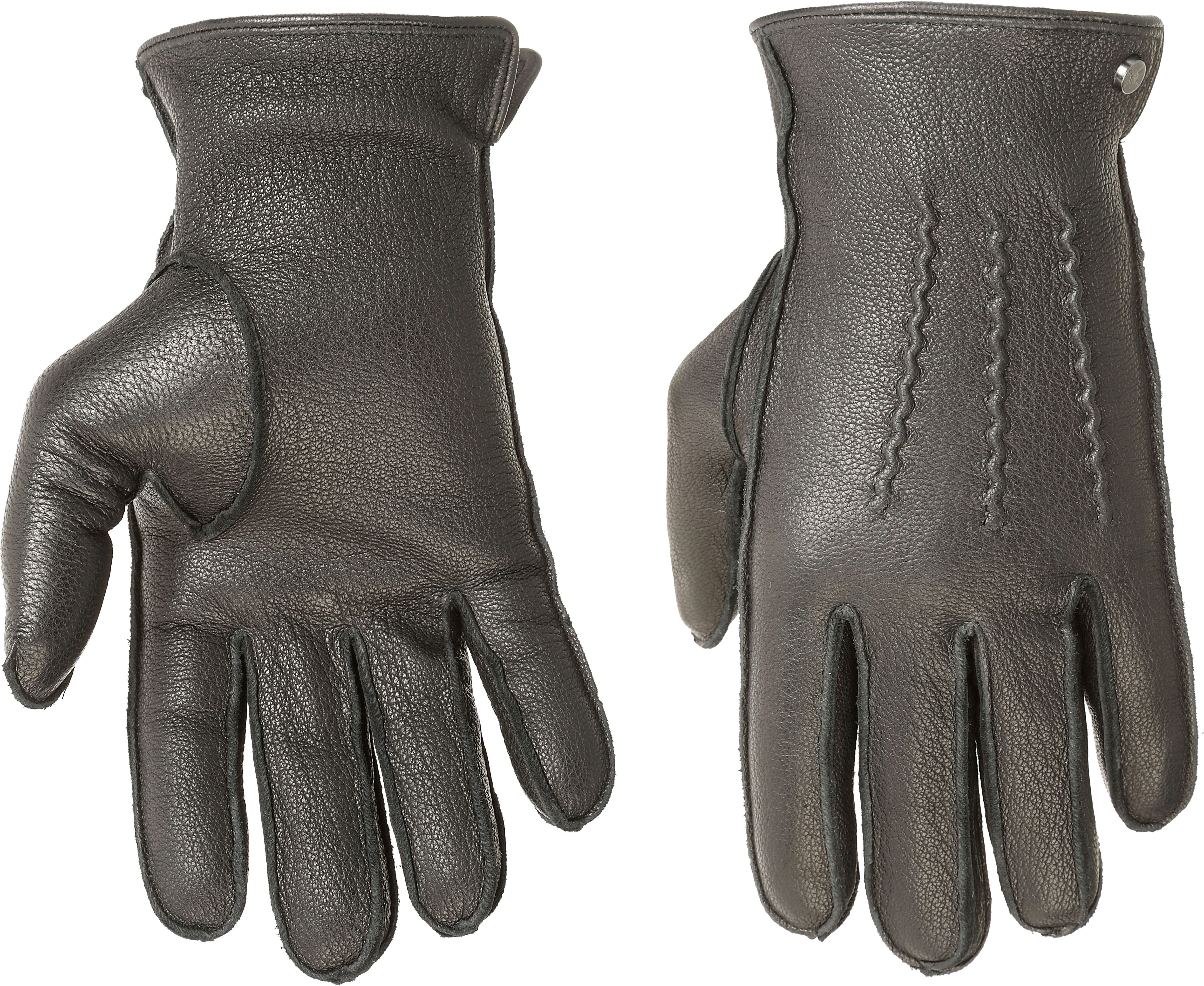 Lederhandschuhe PEARLWOOD "Luke", Herren, Gr. 8,5, schwarz, Ziegenleder, unifarben, Handschuhe Lederhandschuhe, Atmungsaktiv, Wärmeregulierend, Wind - und Wasserabweisend