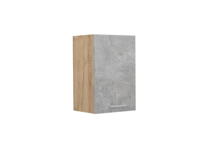 Vicco Hängeschrank R-Line Beton 40 cm, Grau, Eichefarben, Holzwerkstoff, 1 Fächer, Rechteckig, 40x60x31 cm, Küchen, Küchenmöbel, Küchenschränke, Küchenoberschränke