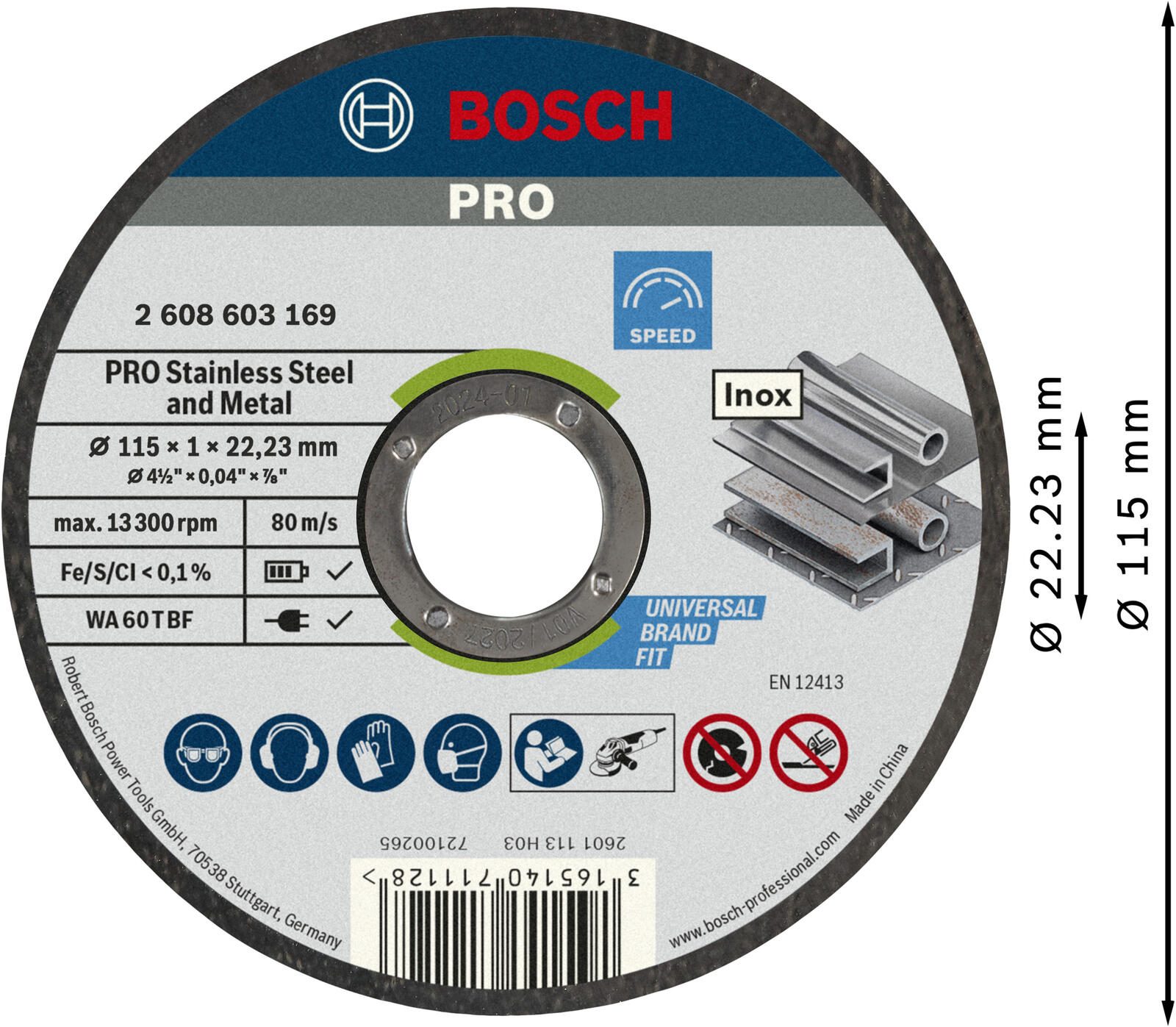 BOSCH Trennscheiben Standard for Inox 2608603254
