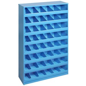ADB Kleinteilemagazin 53619, aus Metall, Schüttenregal für Wandmontage, 48 Fächer