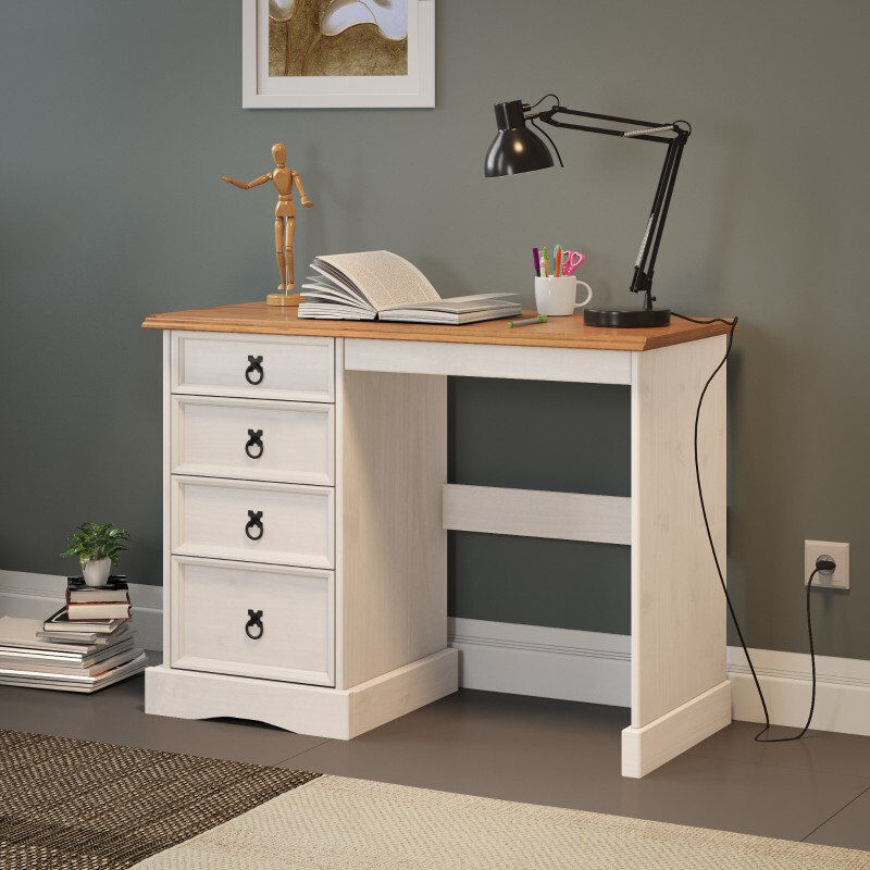 17 Stories Osheanna Dressing Table White 78cm H X 105cm W X 49cm D