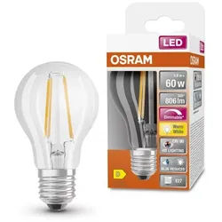OSRAM E27 LED SUPERSTAR PLUS HD LIGHTING Leuchtmittel klar dimmbar 5,8W wie 60W warmweißes Licht 2700K 90 Ra hohe Farbwiedergabe