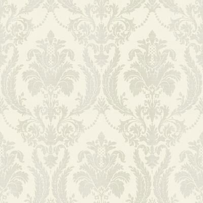 Galerie Wallcoverings Italian Style Classic Floral Damask Vinyl on Non-woven Luster Wallpaper Roll
