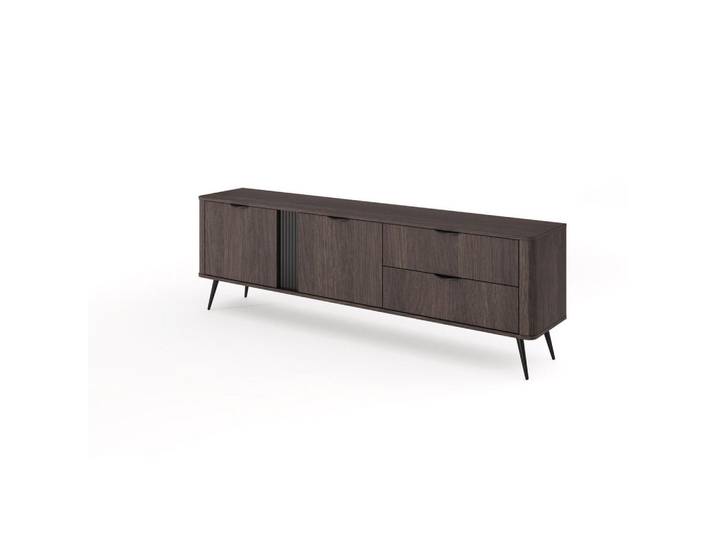 Furnlux Tv-Lowboard Veris Braun 195x38x61 cm, 195x61x38 cm, Wohnzimmer, TV Möbel, Lowboards, Lowboards stehend