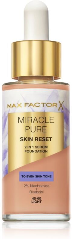 Max Factor Miracle Pure nourishing foundation shade 40-60 Light 30 ml