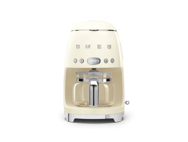 Smeg, DCF02CREU, Filter-Kaffeemaschine, Aroma und Autostart-Funktion, Glaskaraffe bis 12 Tassen, 2 Intensitätsniveaus, Warmhaltefunktion, 1050W, Creme